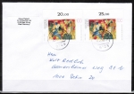 Bund 1656 als portoger. MeF mit 2x 100 Pf George Grosz auf Inlands-Kompakt-Brief 20-50g vom Juni 1993