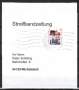 Bund 2189 D/u.g. EF mit 110 Pf / 0,56 ¤ SWK aus Skl.-MH auf Inl.-Streifbandzeitung bis 50g