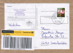 Bund 3118 als portoger. EF mit 440 Ct. Blumen aus Rolle auf Inlands-Pckchen-Adresse (1 bis 2 kg) von 2015 mit Label