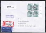 Bund 1342 als portoger. MeF mit 4x 80 Pf SWK aus Bogen mit Form-Nr. 1 auf Ausl.-EBf. bis 20g von 1988 in die UdSSR, AnkStpl.