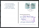 Bund 1342 als portoger. MeF mit 2x 80 Pf SWK C/o.g. aus MH auf Anschriftenrpüfungs-Postkarte von 1997-2002, codiert, rs. Stpl.