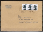 Bund 1934 D/u.g. als portoger. MeF mit 3x 100 Pf SWK "Goethe/Schiller" unten geschn. aus MH auf Inl.-Brief ber 50g von 2000, B6