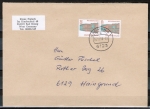 Bund 1375 als portoger. MeF mit 2x 120 Pf SWK aus Rolle auf Inlands-Brief 50-100g von 1989-1993 im B6-Format
