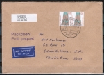 Bund 1375 als portoger. MeF mit 2x 120 Pf SWK als Bogen-Paar auf Ausl.-Luftpost-Pckchen 40-60g von 1988 n. Australien