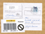 Bund 2323 als portoger. EF mit 4,10  SWK aus Rolle, Sicherheitsaufdruck ganzflchig, auf Inlands-Pckchen-Adresse von 2003-2004, mit Label