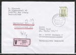 Bund 1691 als portoger. EF mit 700 Pf SWK aus Rolle auf Europa-Wertbrief 20-50g von 1993-1997 in die CSSR, AnkStpl.