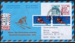 Bund 958 als portoger. MiF mit 2x 50 Pf Sport 1978 auf GA-Aerogramm als Inlands-Einschreibe-Brief bis 20g mit SST 1978 verwendet