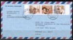 Bund 959+960+961 als Zdr. 30+50+70 Pf aus Block 16 portoger. auf Luftpost-Brief 15-20g von 1978 in die USA ohne Lauf-Nachweis