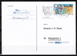 Bund 1127 als portoger. EF mit 60 Pf Sport 1982 auf Inlands-Postkarte von 1982 bis 1993