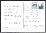 Bund 913 als portoger. MiF mit 10 Pf B+S - Serie Letterset (aus Rolle) + 60 Pf SWK-Serie auf Auslands-Postkarte vom März 1989 nach Polen, vs. AnkStpl.