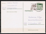 Bund 1037 als portoger. MiF mit brauner 40 Pf B+S - Marke als Zusatz auf 20 Pf GA-Postkarte von 1982-1993