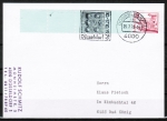 Bund 916 als portoger. EF mit roter 50 Pf B+S - Marke als Rollenendstreifen auf Inlands-Postkarte von 1979
