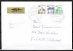 Bund 914+913+1038 u.g. als portoger. Zdr.-EF mit 30+10+50 Pf grne B+S als Zdr. unten geschn. aus MH im Bdr. auf Ausl.-Drucksache 20-50g 1988 Frankreich