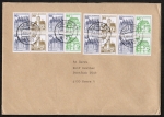 Bund B+S-Heftblatt 2,- DM mit grner 50 Pf im Buchdruck als portoger. H-Blatt-MeF auf Inlands-Brief 250-500g vom November 1989, 14x20 cm