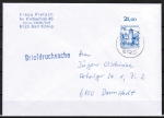 Bund 918 als portoger. EF mit 70 Pf B+S - Marke mit Oberrand auf Briefdrucksache bis 20g von 1984