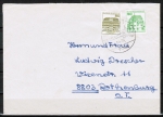 Bund 1140 als portoger. MiF mit 80 Pf + grne 50 Pf je B+S - Serie aus Rolle im Buchdruck auf Inlands-Brief 20-50g von 1982-1989