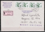 Bund 920 als portoger. MeF mit 4x 200 Pf B+S - Serie aus Rolle auf Inlands-Wertbrief bis 20g von 8/1993