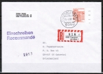 Bund 1143 als portoger. EF mit 300 Pf B+S - Serie aus Bogen mit Rand auf CEPT-Einschreibe-Brief bis 20g von 1982-1989 nach Griechenland, vs. Nr.