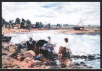 Ansichtskarte von Eugene Louis Boudin (1825-1898) - "Die Wäscherinnen"