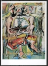 Ansichtskarte von Willem de Kooning (1904-1997) - "Bildnis einer Frau" (1950 / 1952)