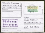 Bund ATM 1 - Marke zu 300 Pf in Gravur-Type als portoger. EF auf Inlands-Päckchen-Adresse von 1982-1989