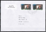 Bund 1353 als portoger. MeF mit 2x 60 Pf Sport 1988 auf Auslands-Brief bis 20g von 1988-1989 nach Polen/AnkStpl.