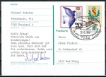 Bund 1388 - 20 Pf Tag der Briefmarke 1988 als Zusatz auf Sonder-Ganzsachen-Postkarte PSo 5 als Inlands-Postkarte von 1988 mit Sonderstempel