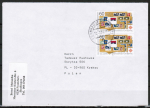 Bund 1395 als portoger. MeF mit 2x 60 Pf Bethel auf Auslands-Brief bis 20g aus der Gebhrenperiode von 1988-1989 nach Polen / AnkStpl.