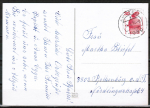 Bund 698 als portoger. EF mit 30 Pf Unfallverhütung aus Rolle auf Inlands-Postkarte von 1972-1974