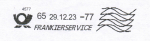 Frankierservice-Stempel mit Datum vom 30.11.2023 - auf C6-Blanko-Blatt