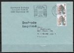 Bund 1339 als portoger. MeF mit 2x 30 Pf SWK aus Rolle auf Auslands-Drucksache bis 20g vom Mrz 1989 nach Polen, AnkStpl.