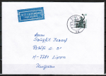 Bund 1341 als portoger. EF mit 60 Pf SWK aus Rolle auf VGO-Europa-Luftpost-Brief bis 20g vom März 1991 nach Ungarn