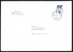 Bund 1374 als portoger. EF mit 70 Pf SWK mit Bogen-Rand auf Büsingen-Brief von 1993-1995 in die Schweiz, 14x20 cm