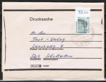 Bund 1342 als portoger. EF mit 80 Pf SWK aus Bogen mit Oberrand auf Inl.-Drucksache-Streifband 20-50g von 1988
