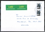 Bund 1934 als C/D-Paar als portoger. EF mit 100 Pf SWK "Goethe/Schiller" oben+unten geschn. aus MH auf Land-Brief von 1999 n. Kanada, cod.