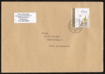 Bund 1535 als portoger. EF mit 170 Pf SWK aus Bogen mit OR/ER auf Inl.-Brief 20-50g von 1991-1993, 14x20 cm