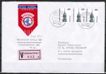 Bund 1860 als portoger. MeF mit 3x 690 Pf SWK aus Rolle auf Europa-Eil-Wertbrief 20-50g von 1999-2000 n. Frankreich, AnkStpl.