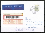 Bund 1691 als portoger. EF mit 700 Pf SWK aus Rolle auf Luftpost-Einschreibe-Brief bis 20g von 1997-2002 n. China, AnkStpl.