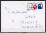 Bund 797 als portoger. EF mit 40 Pf Blutspende auf Inlands-Brief bis 20g vom Febr.-Juni 1974