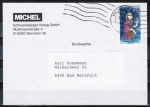Bund 911 als portoger. EF mit 70 Pf Hermine Krner auf Inlands-Drucksache-Adresse (100-250g) von 1977