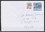 Bund 1037 als portoger. MiF mit brauner 40 Pf B+S - Marke aus Rolle + 80 Pf Sondermarke auf Auslands-Brief bis 20g von 1988 nach Polen, AnkStpl.