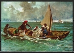 Ansichtskarte von Mose Bianchi (1840-1904) - "Stürmische Überfahrt"