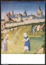 Ansichtskarte der "Brüder aus Limbourg'" (um 1415/1416) - "Juni - Heuernte"
