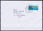 Bund 1378 als portoger. EF mit 140 Pf Schieblehre auf Auslands-Brief bis 20g vom April-Dezember 1989 nach Polen / AnkStpl.