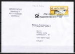 Bund ATM 5 "Briefkasten" - Marke zu 0,50 Euro als portoger. EF auf Auslands-Economy-Dialogpost vom Juli 2020 in die Schweiz, codiert
