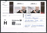 Bund 3539 als portoger. MeF mt 2x 80 Cent Richard von Weizsäcker auf Prio-Postkarte von 2020, codiert