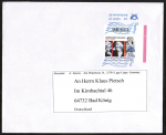 Bund 3499 als portoger. EF mit 155 Cent Annemarie Renger auf kürzer-gefaltetem C5-Inlands-Brief von 2019-2021, ca. 19,6 cm lang