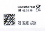 Internetmarke der Deutschen Post AG zu 0,70 Euro