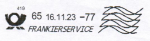 Frankierservice-Stempel mit Datum vom 16.11.2023