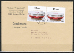 Bund 1465 als portoger. MeF mit 2x 60 Pf Schiffbr�chige auf Auslands-Drucksache 20-50g von 1990 nach Frankreich